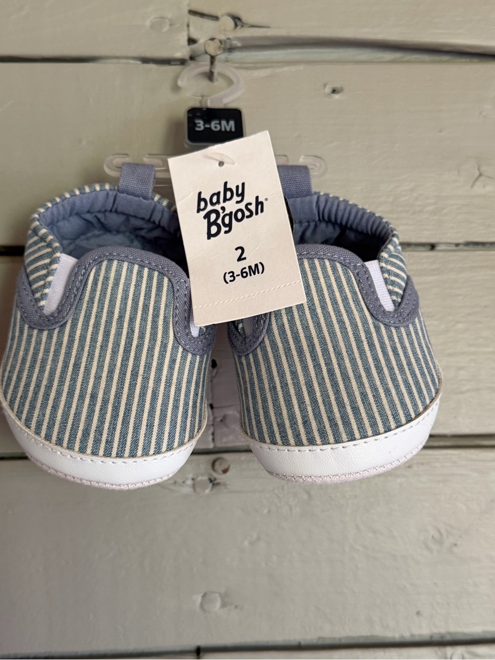 baby B'gosh Blue Striped Baby Slip-On Shoes